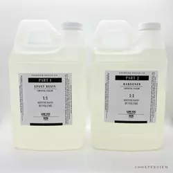 4 Kit d'un gallon de résine époxy cristalline